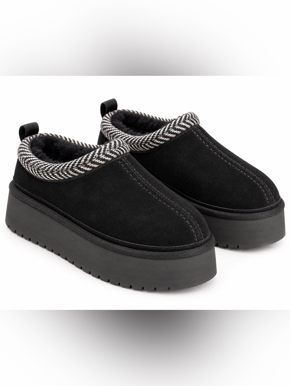 Koolaburra by UGG Black Suede Platform Ankle Booties